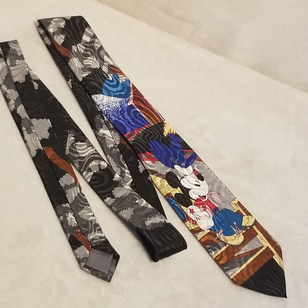 Balancine Tie Short 55x3.5 Disney Cowboy Mickey Mouse on The Farm Vintage